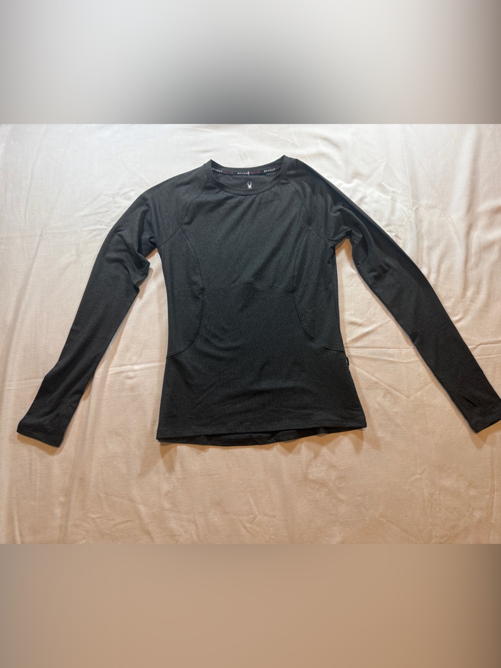 Spyder Black Women's Long-Sleeve Athletic Tee
